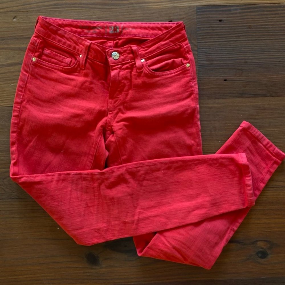 Kate Spade size 23 red skinny jeans